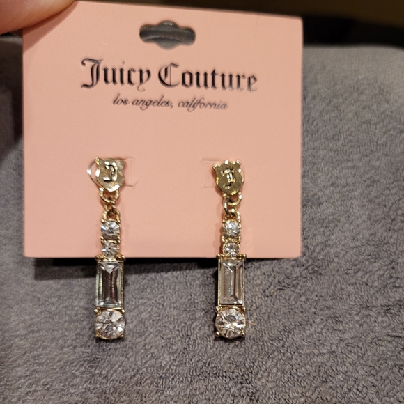 JUICY COUTURE RHINESTONE EARRINGS - Picture 1 of 3